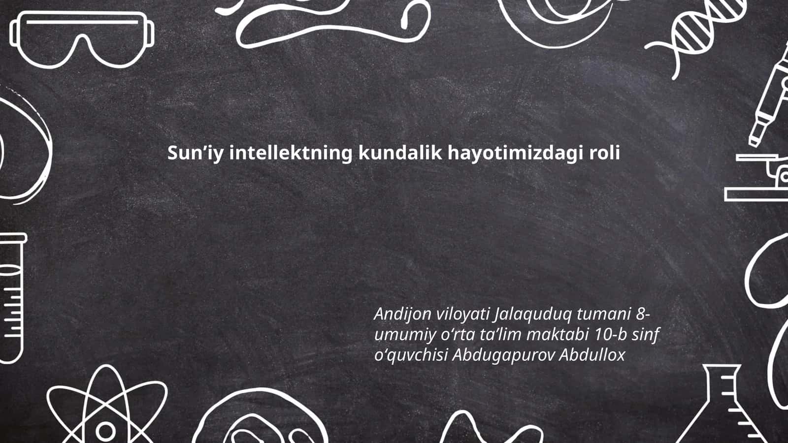 Sunʼiy intellektning kundalik hayotimizdagi roli 1