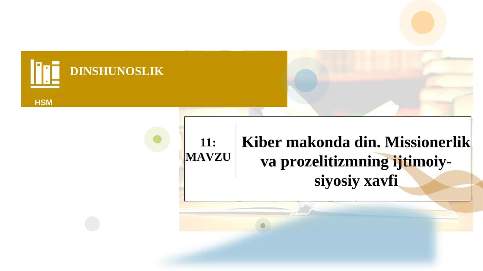 Adabiyotlar: Jalilov B. Dinlar falsafasi. O’quv qo’llanma 1