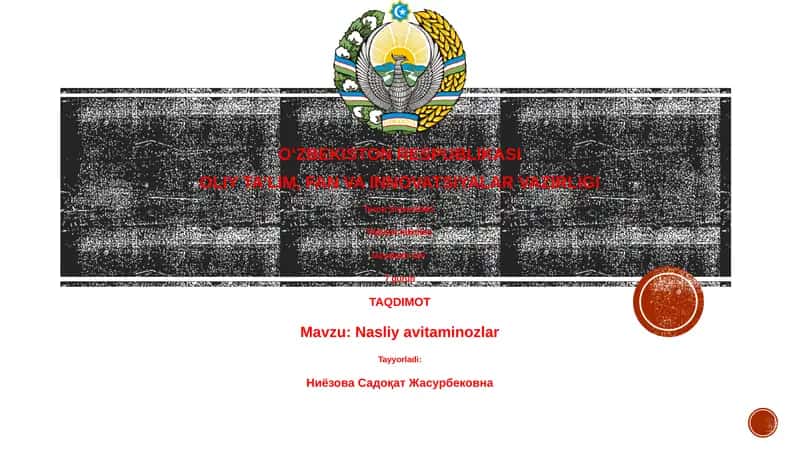 Nasliy avitaminozlar 1