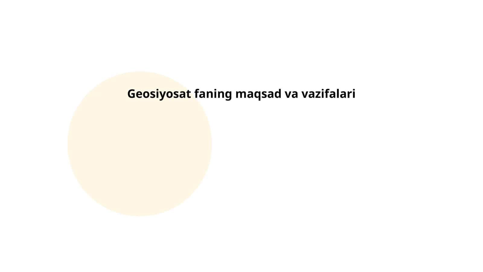 Geosiyosat faning maqsad va vazifalari 1