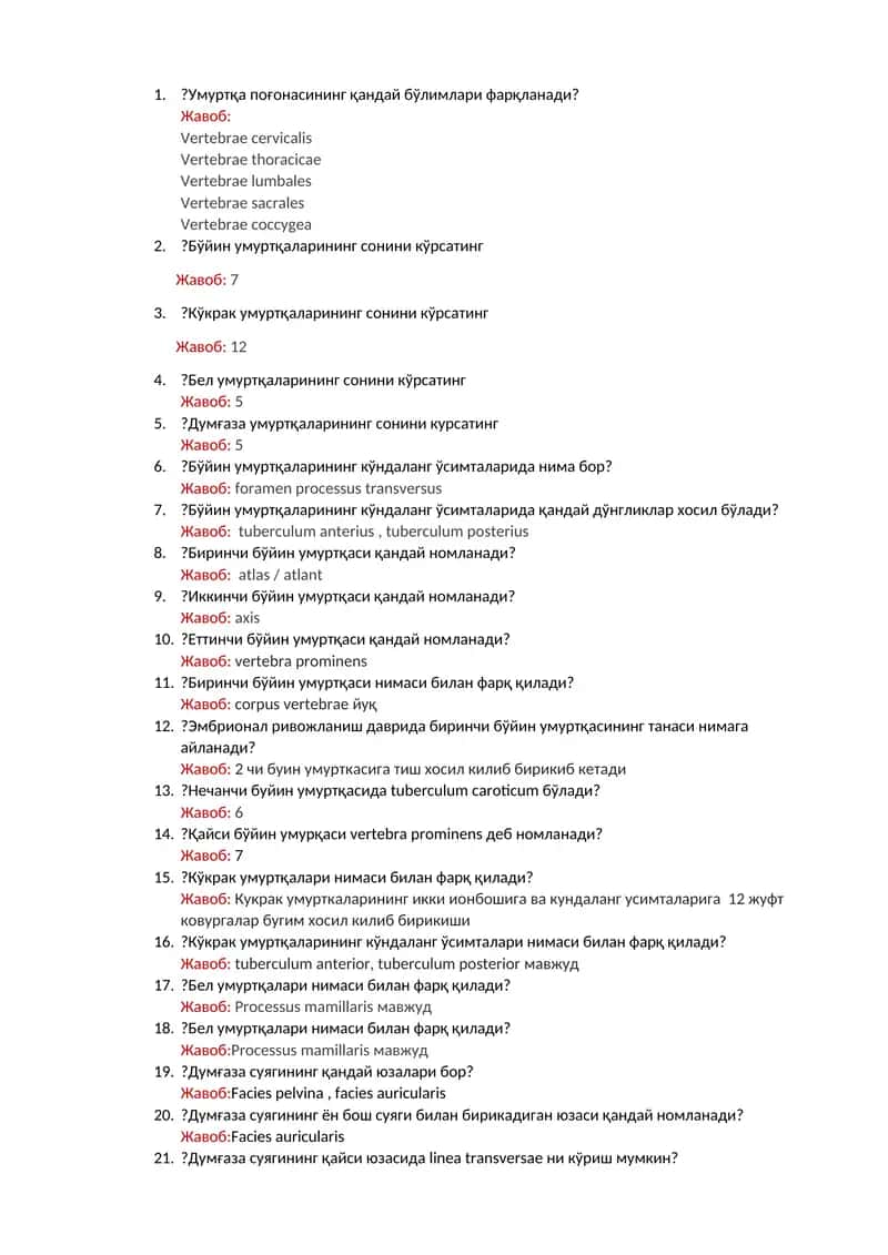 Умуртқа поғонаси 1