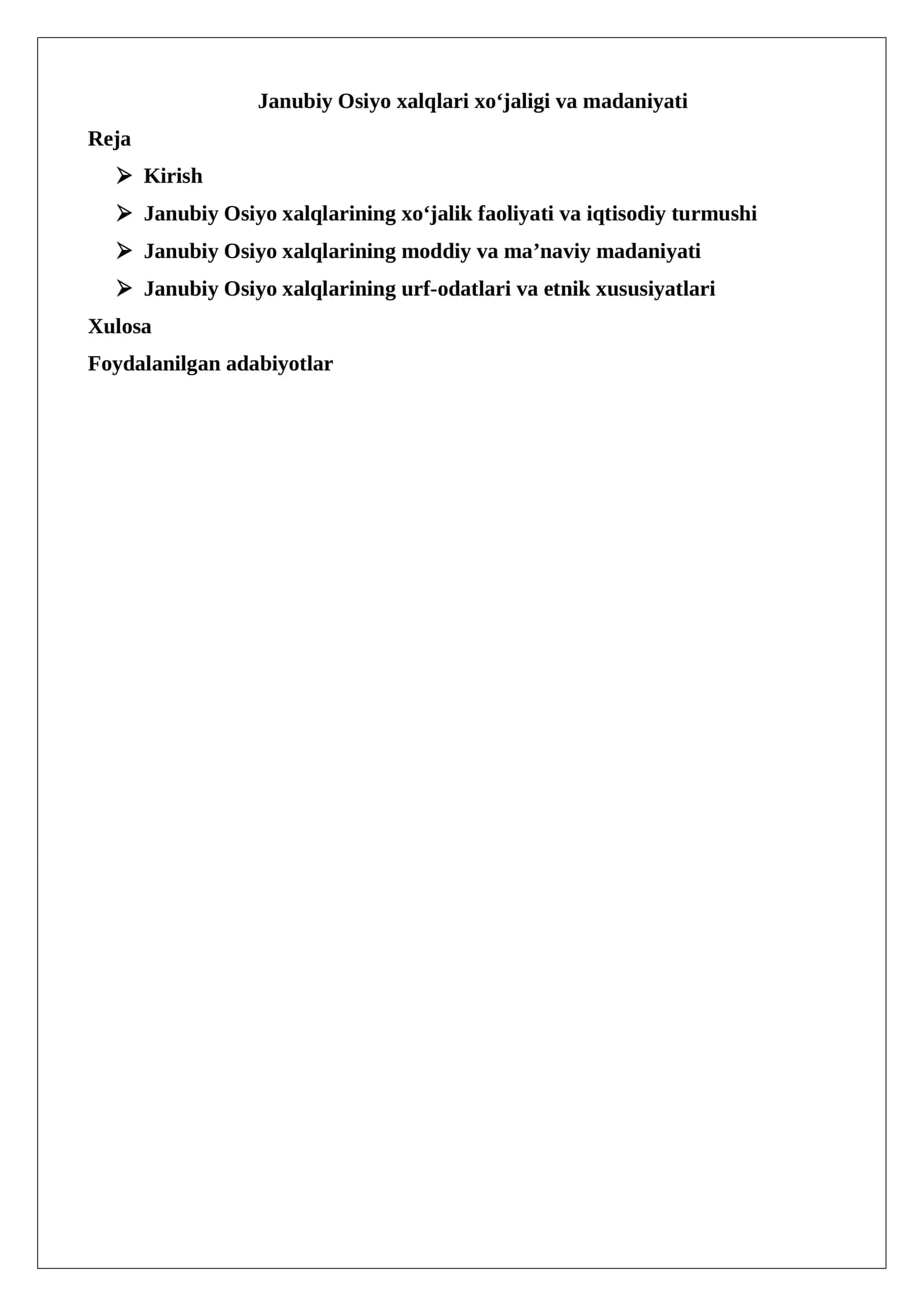 Janubiy Osiyo xalqlari xoʻjaligi va madaniyati 1