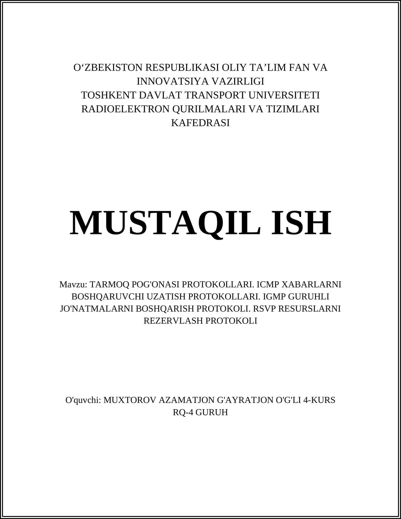 TARMOQ POG'ONASI PROTOKOLLARI 1