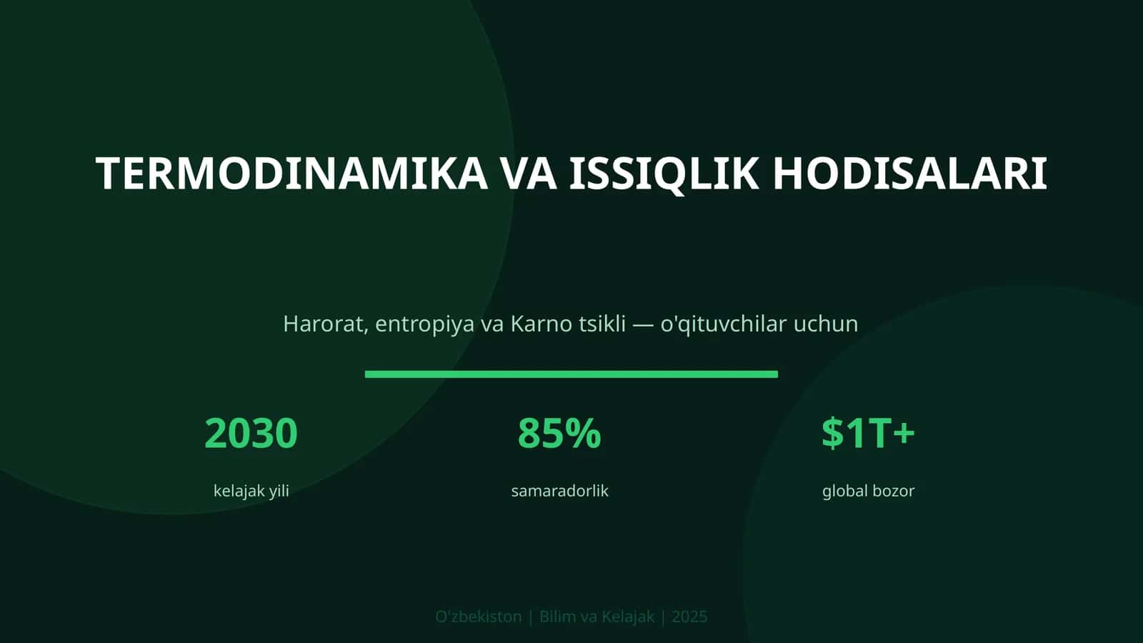 TERMODINAMIKA VA ISSIQLIK HODISALARI 1