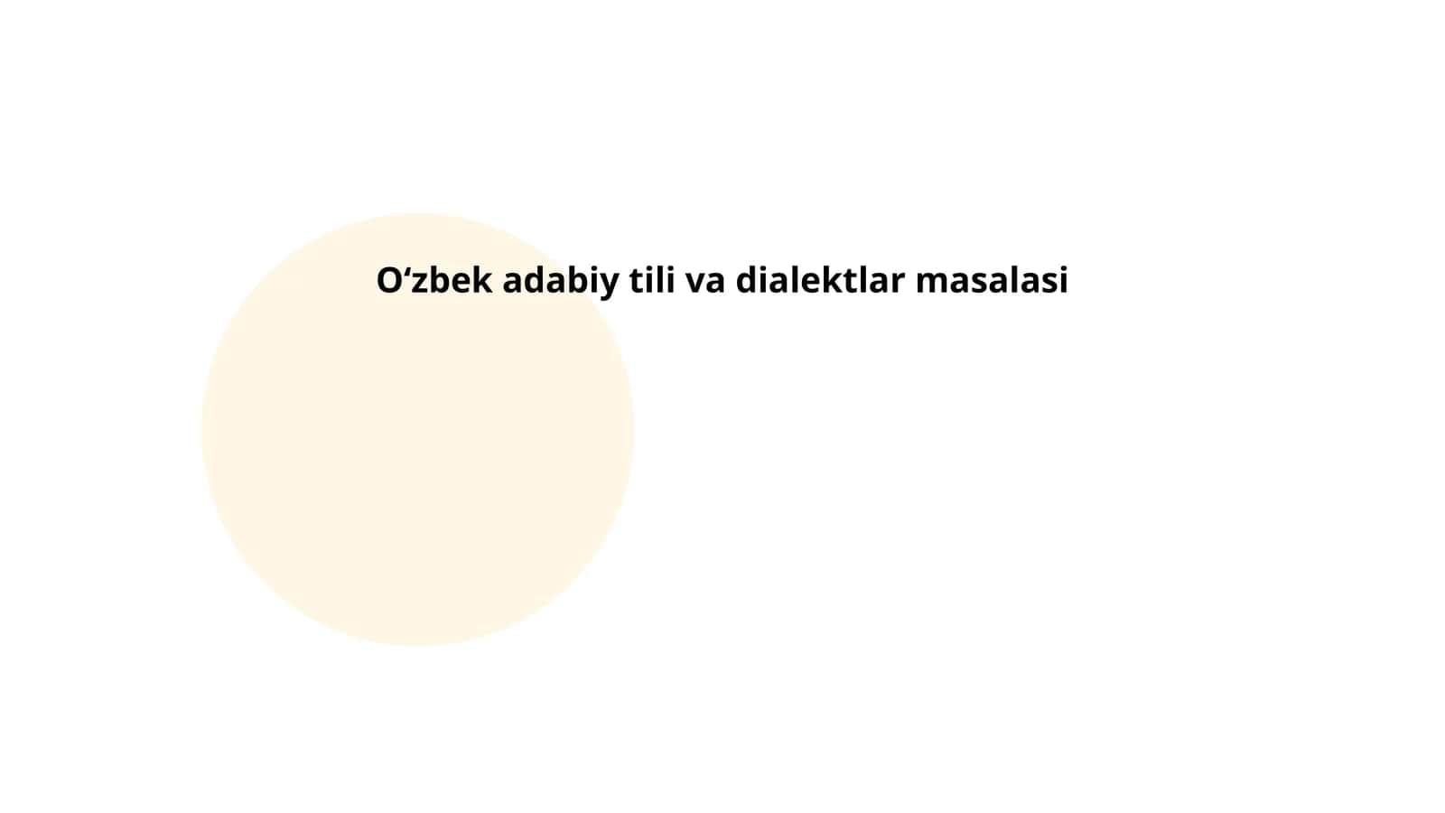 O‘zbek adabiy tili va dialektlar masalasi 1