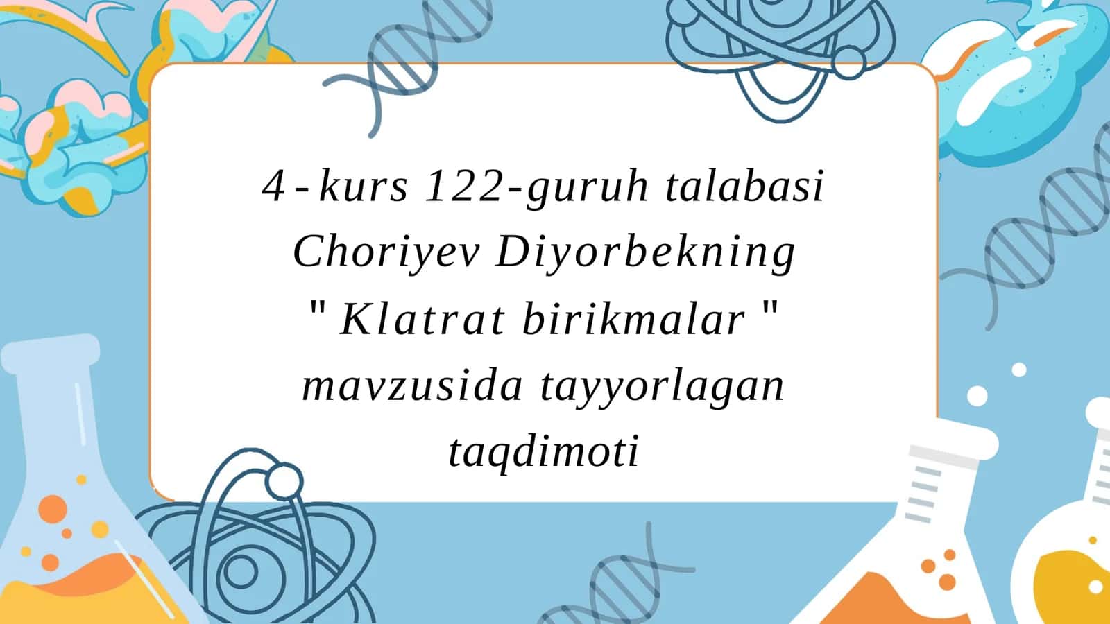 Klatratbirikmalar 1