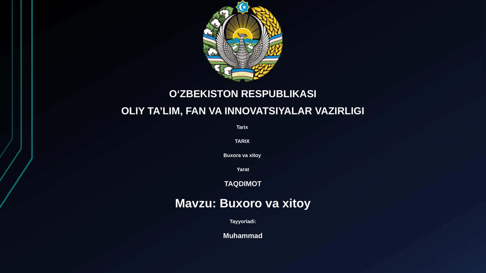 Buxoro va Xitoy: Tarixiy Aloqalar 1