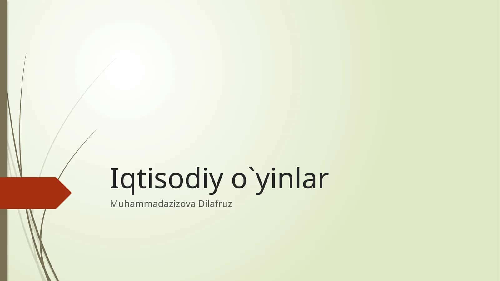 Iqtisodiyo`yinlar 1