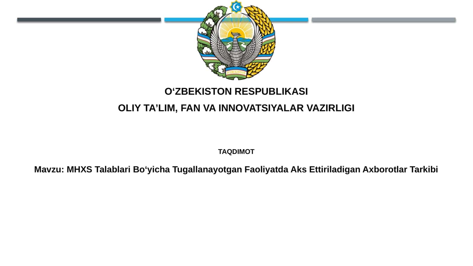 Faoliyatning Maqsad va Vazifalari 1