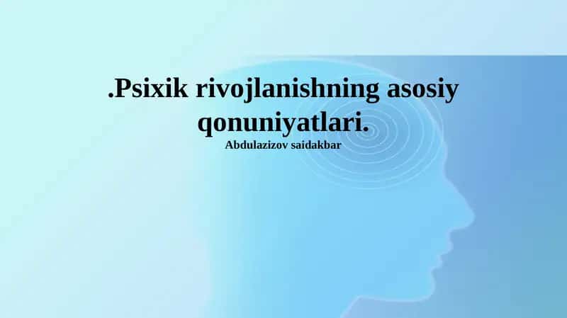 Ruhiy himoya texnikalari 1