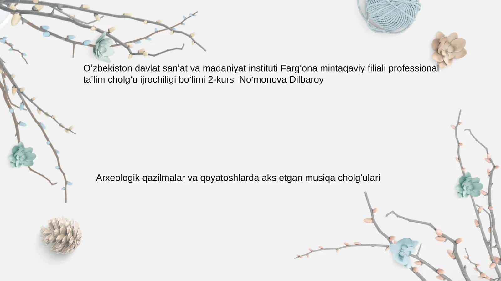 Arxeologik qazilmalar va qoyatoshlarda aks etgan musiqa cholgʻulari 1
