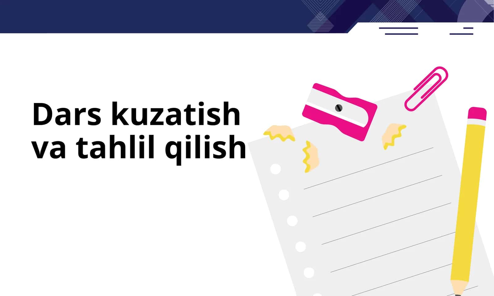 Dars kuzatish va tahlil qilish 1