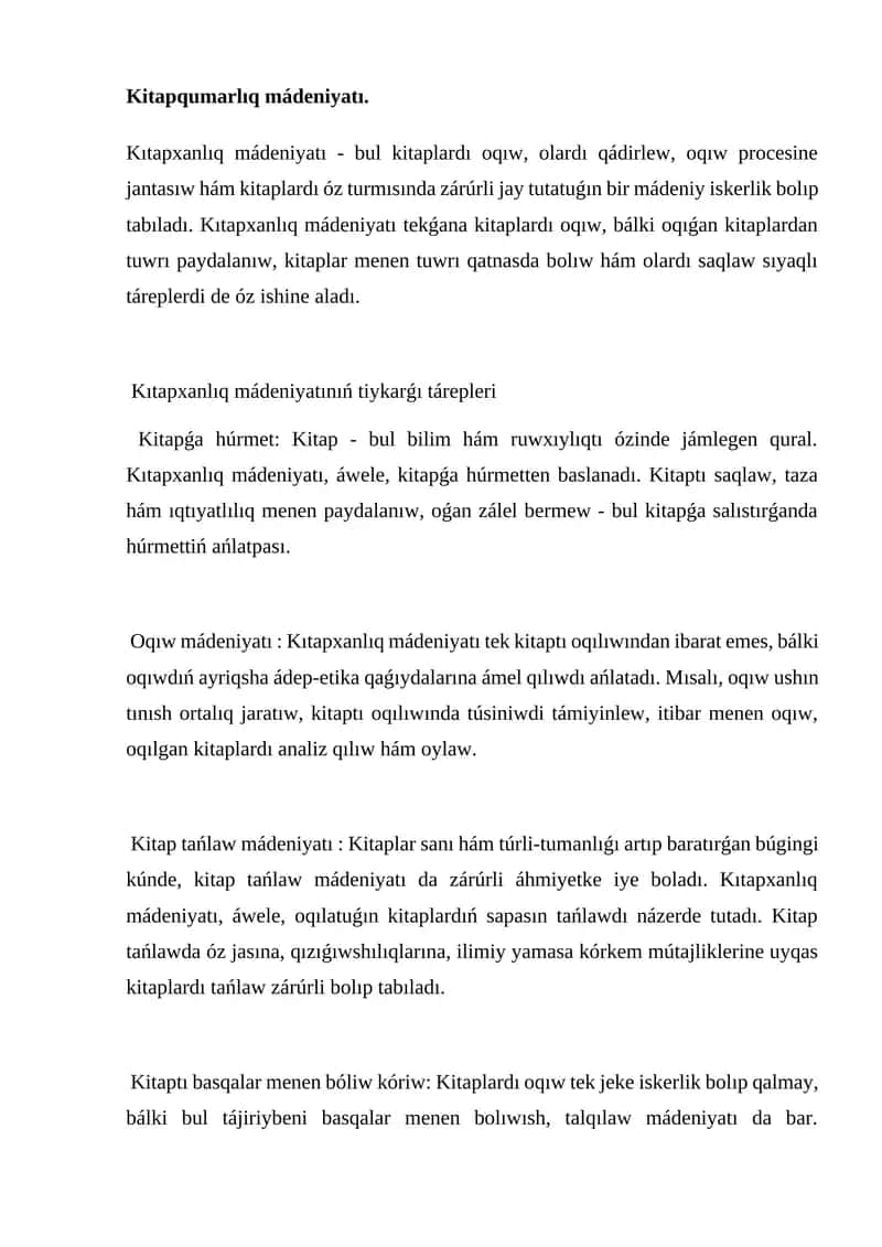 Kitapxanlıq mádeniyatı 1