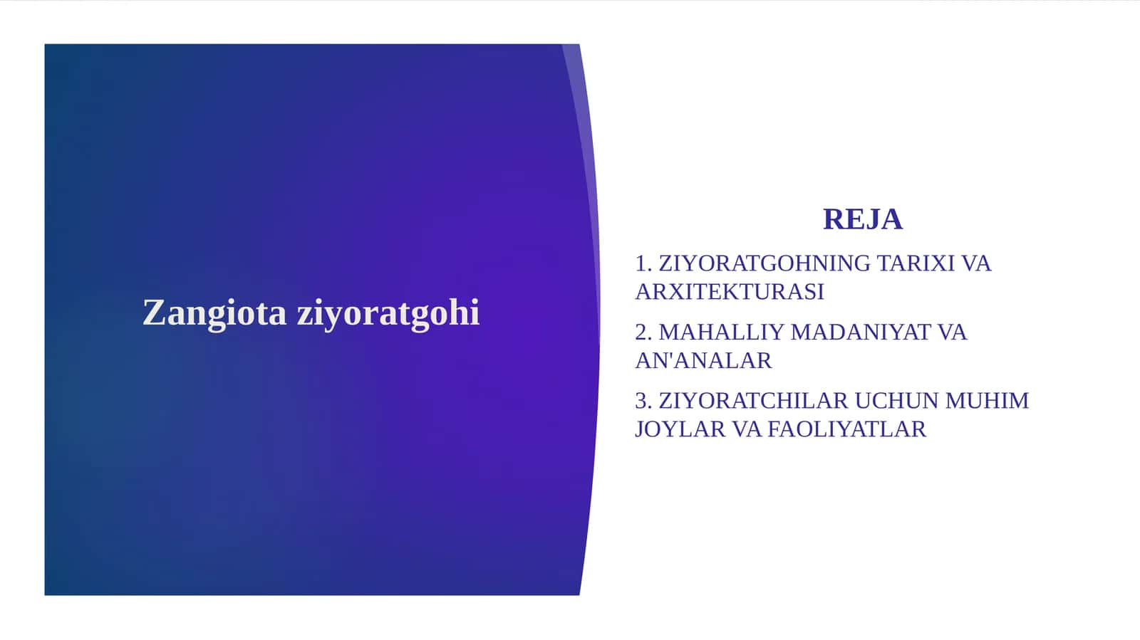 Zangiota ziyoratgohi 1