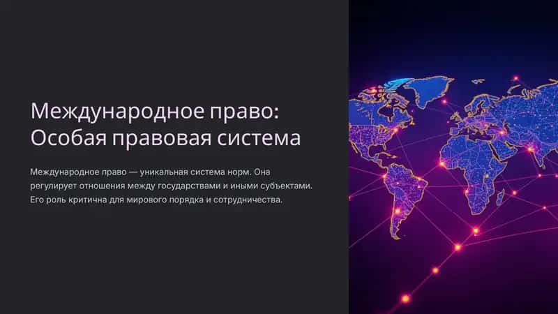 Международное право: Особая правовая система 1
