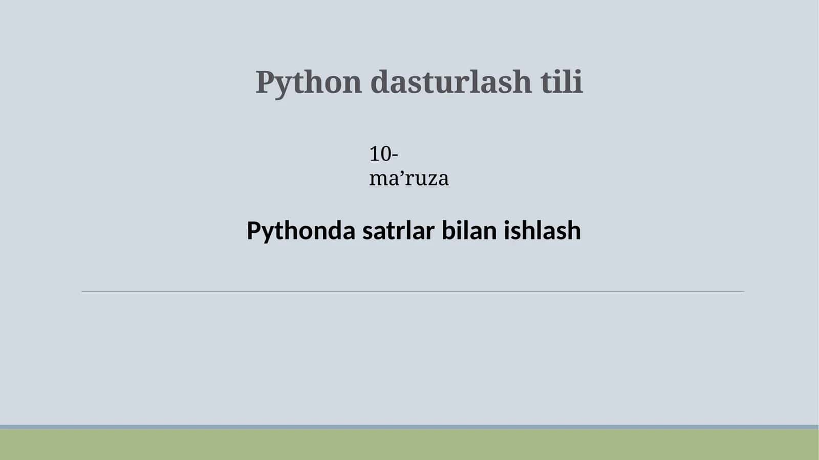 Pythondasturlashtili 1