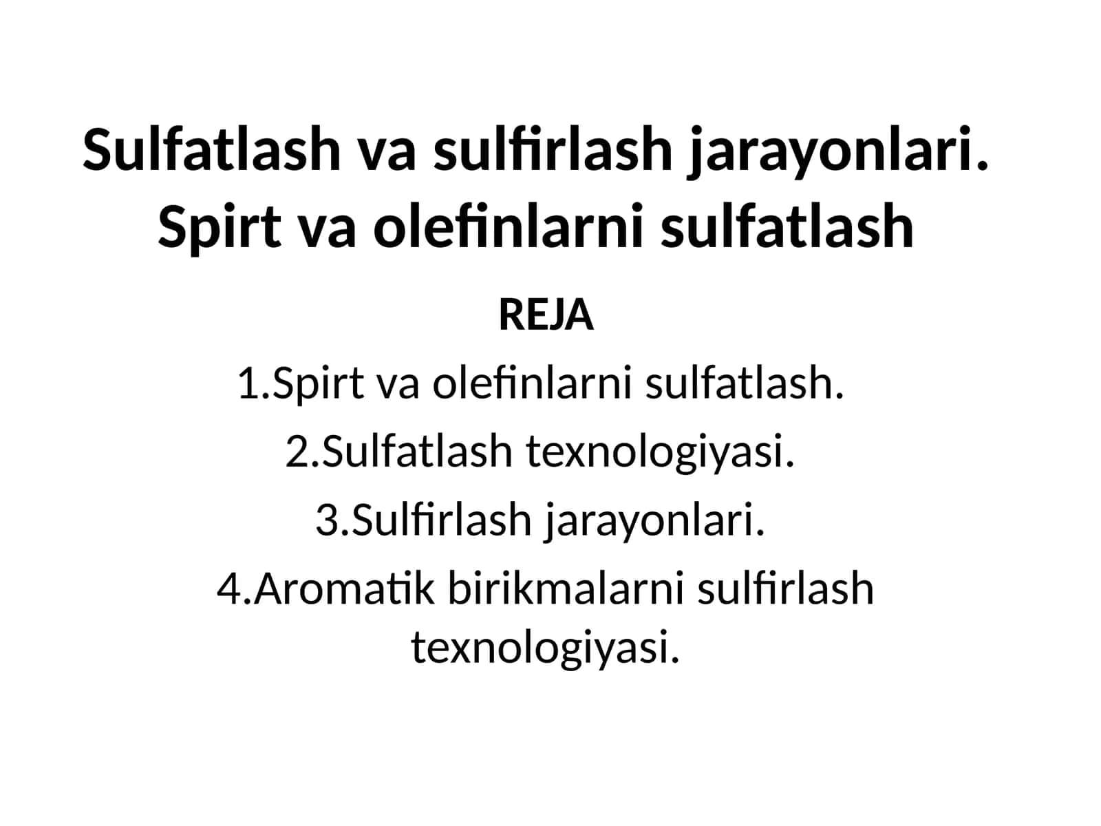 Sulfatlash va sulfirlash 1