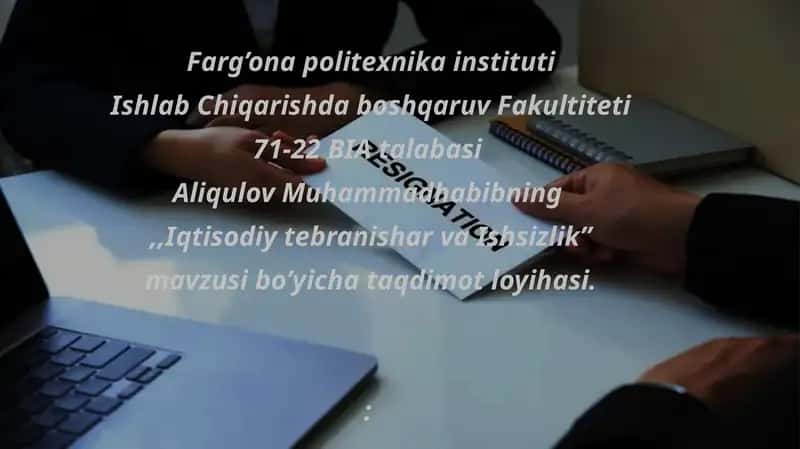 Iqtisodiy tebranishlar va ishsizlik 1
