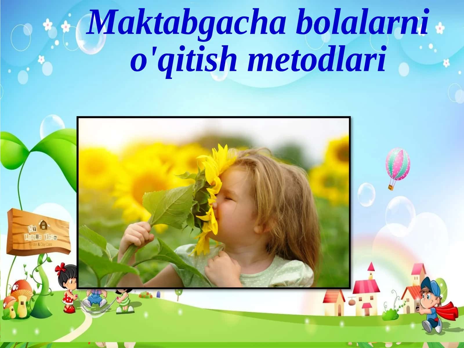 Maktabgacha bolalarni o'qitish metodlari 1