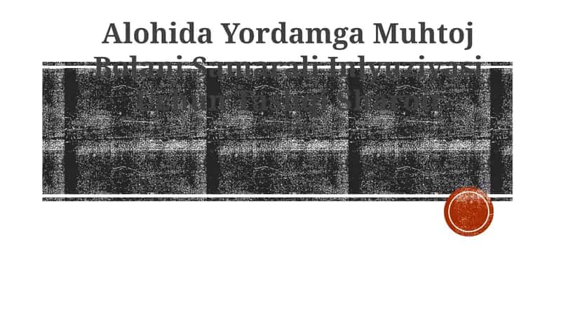 Alohida Yordamga Muhtoj Bolani Samarali Inlyuziyasi Uchun Tashqi Sharoit 1