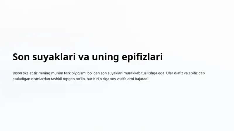 Son suyaklari va uning epifizlari 1