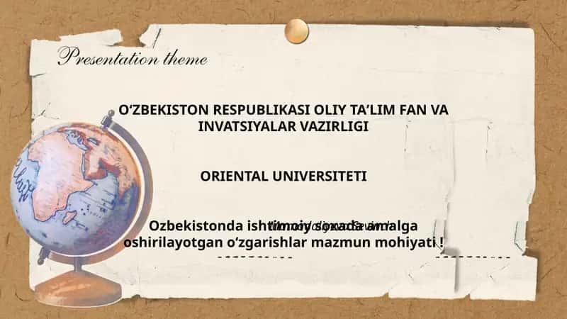 Oʻzbekistonda ishtimoiy soxada amalga oshirilayotgan oʻzgarishlar mazmun mohiyati! 1