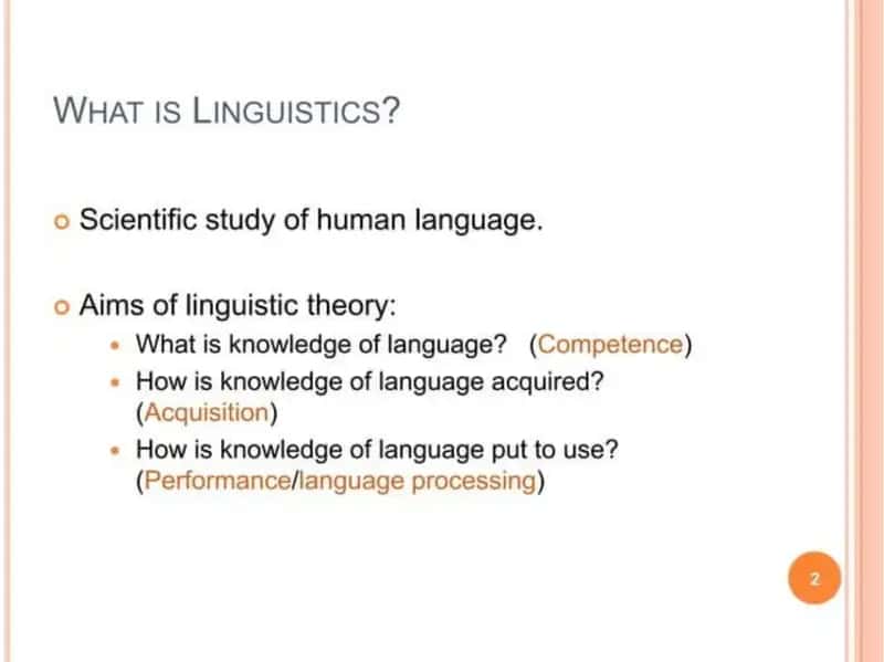 Linguistics 1