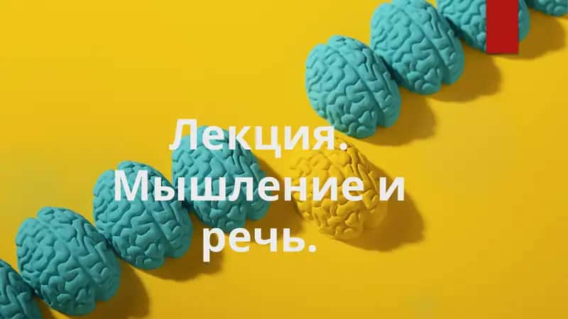 Лекция. Мышление и речь. 1