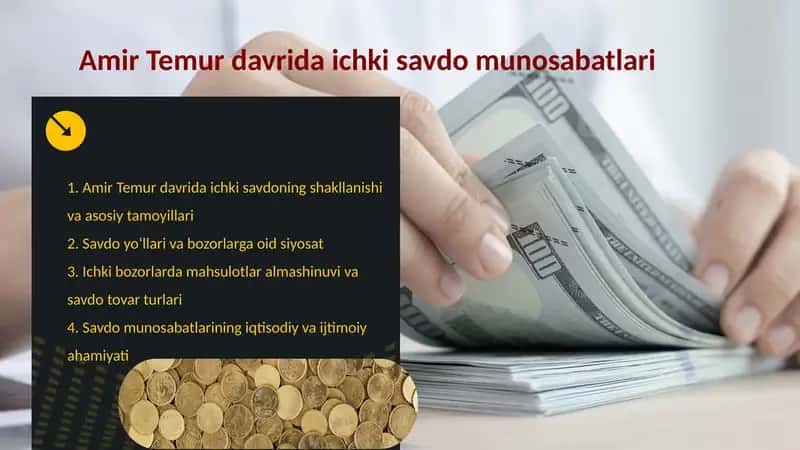 Amir Temur davrida ichki savdo munosabatlari 1