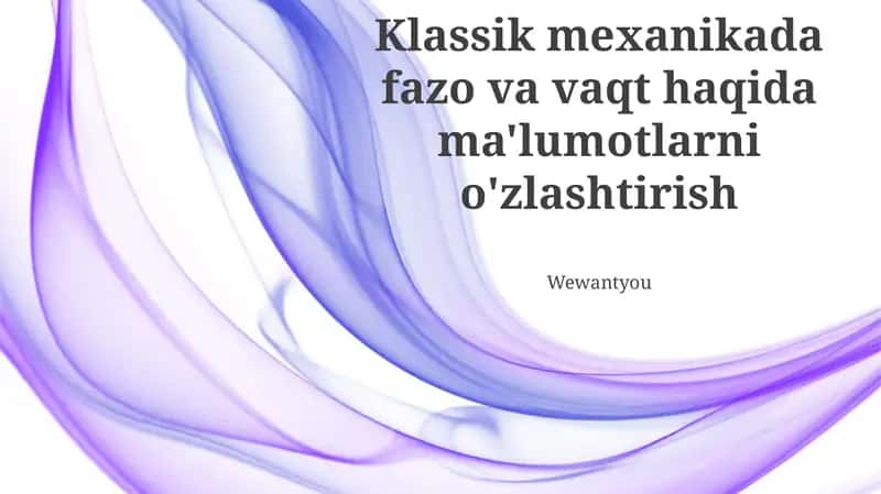 Nyutonning Harakat Qonunlari 1