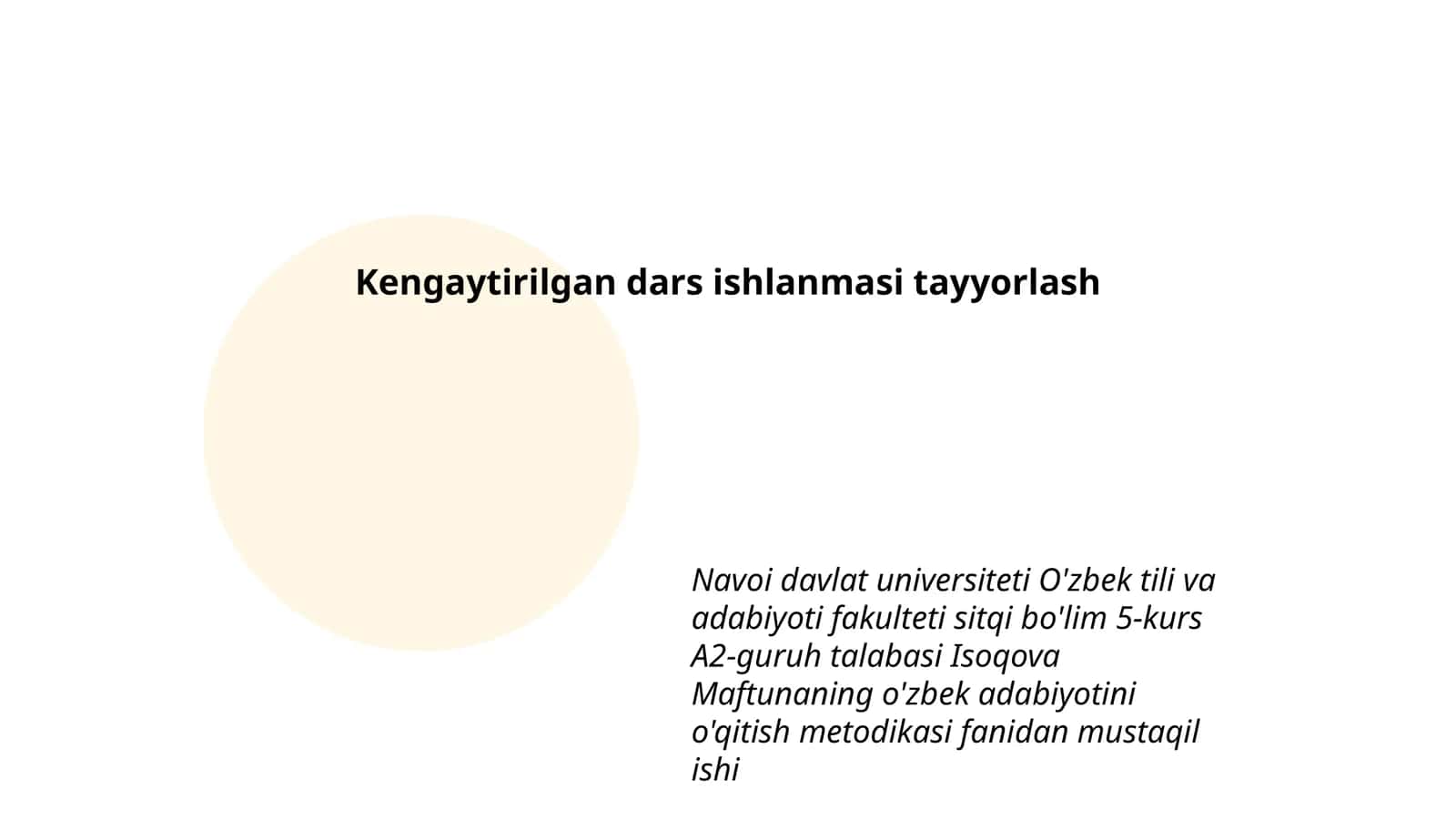 O'zbek adabiyotini o'qitish metodikasi 1