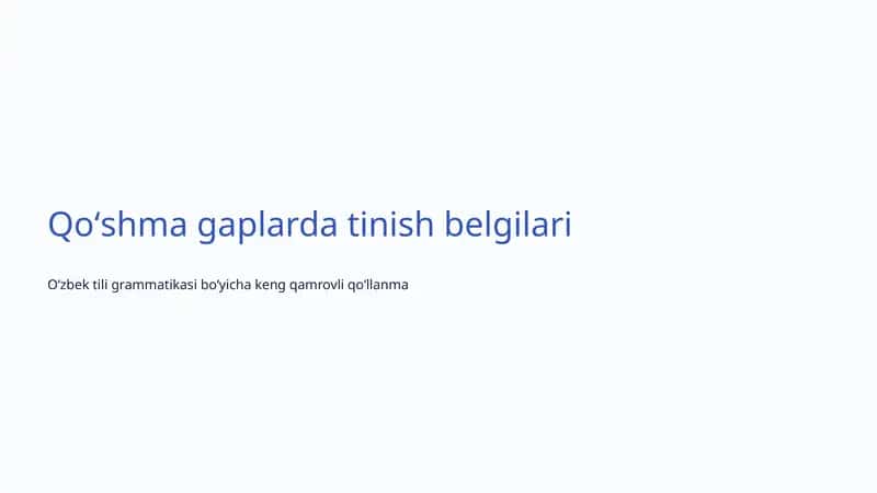 Qoʻshma gaplarda tinish belgilari 1