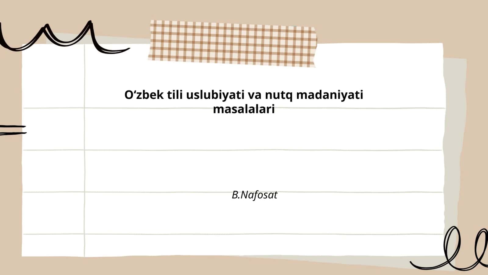 Oʻzbek tili uslubiyati va nutq madaniyati masalalari 1