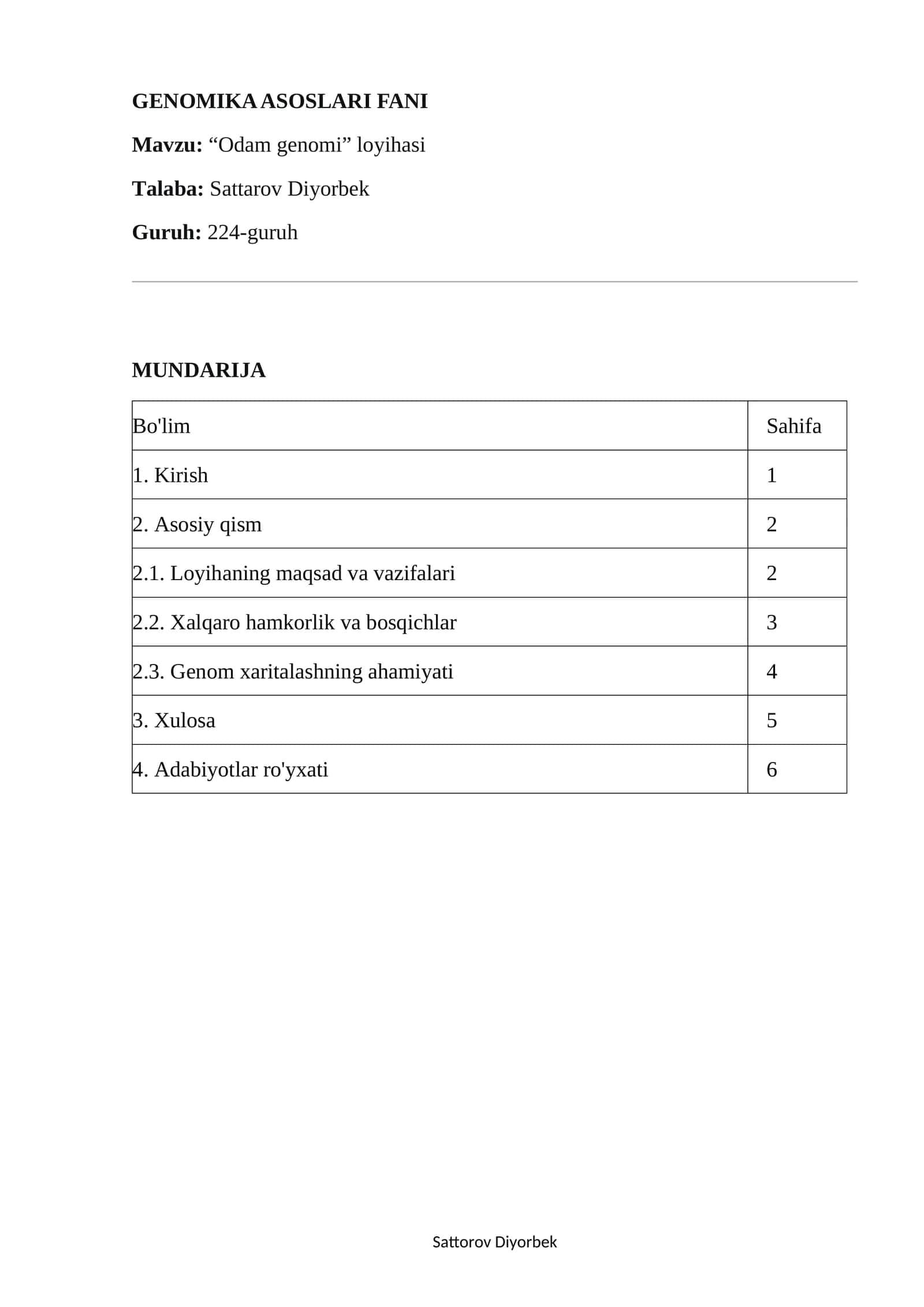“Odam genomi” loyihasi 1
