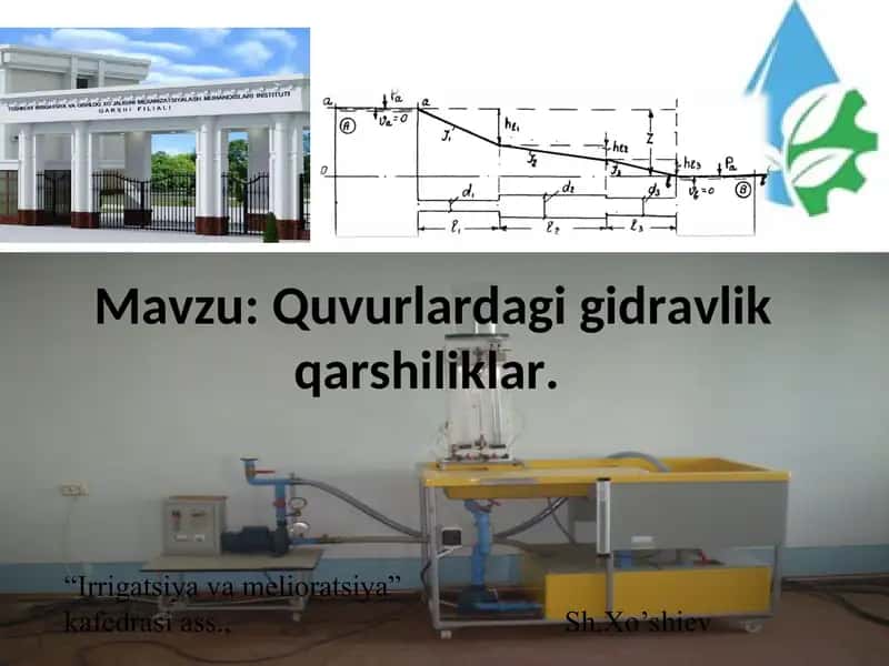 Quvurlardagi gidravlik qarshiliklar 1