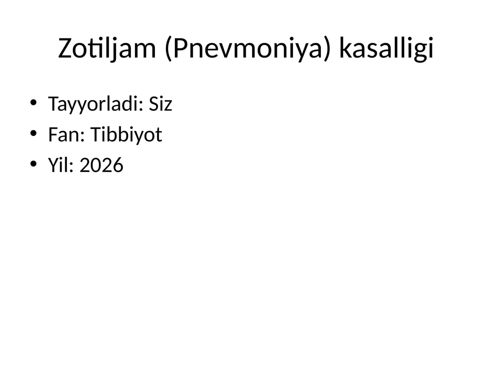 Zotiljam (Pnevmoniya) kasalligi 1