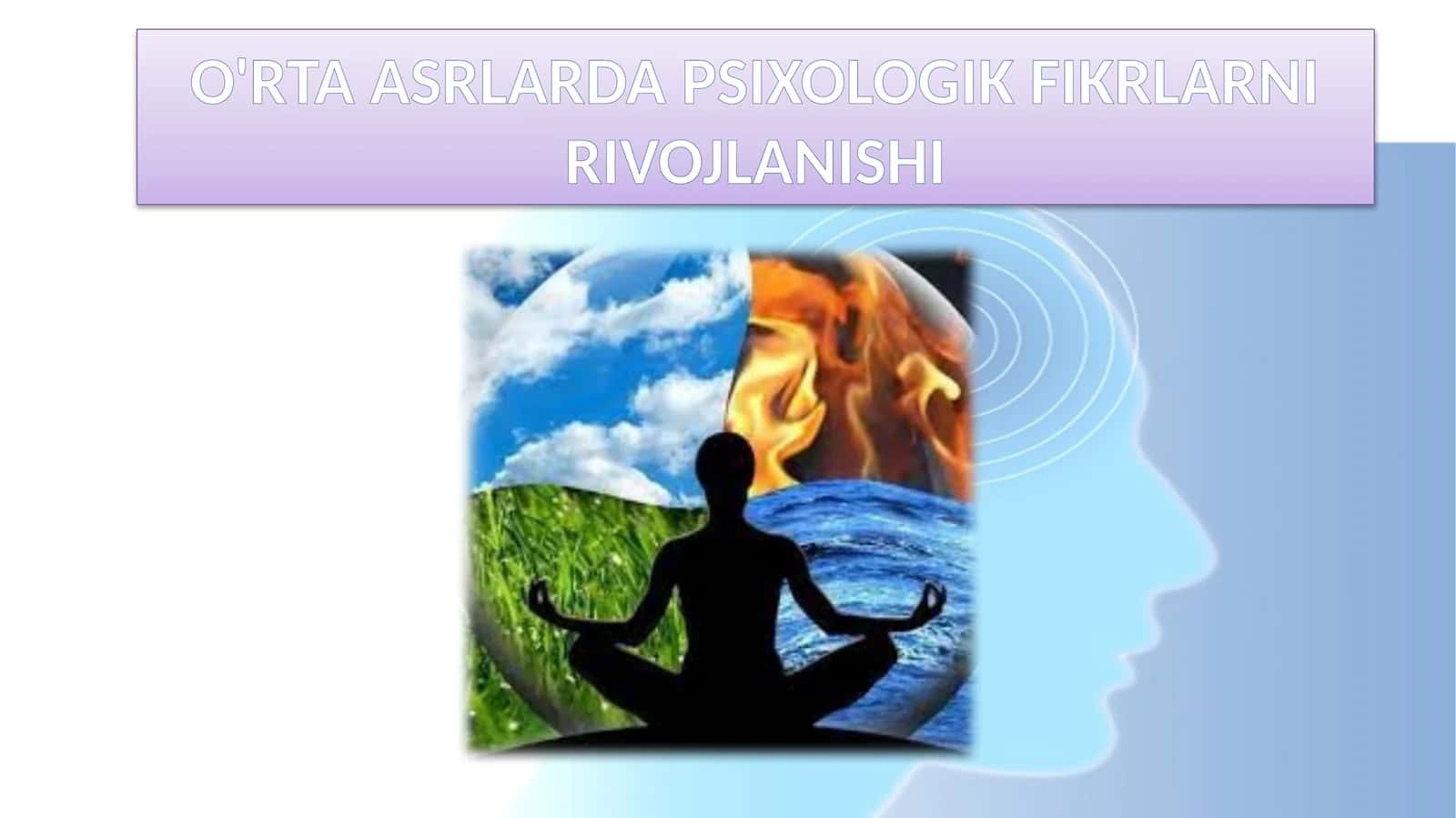 O'RTA ASRLARDA PSIXOLOGIK FIKRLARNI RIVOJLANISHI 1