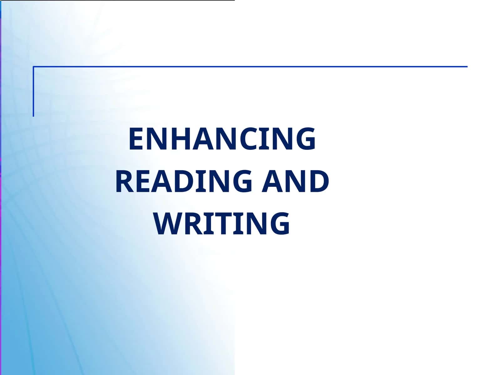 ENHANCING READING AND WRITING 1