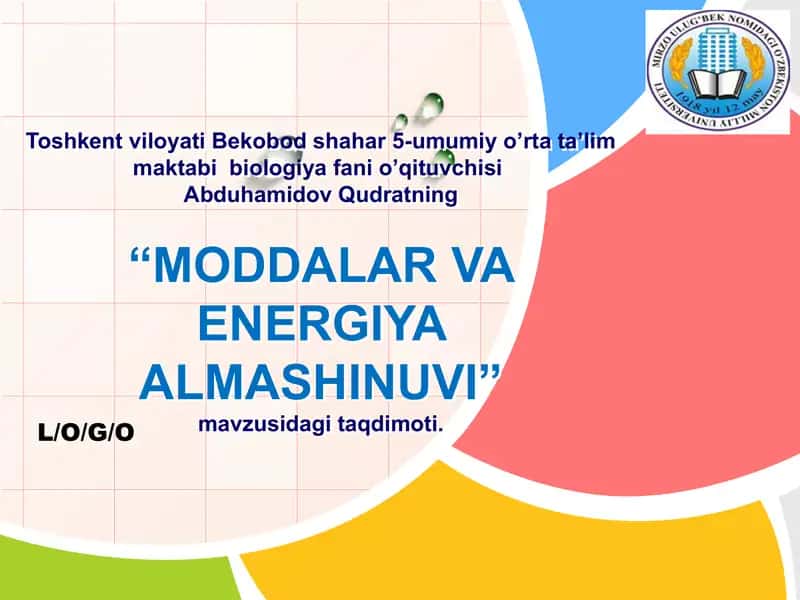 MODDALAR VA ENERGIYA ALMASHINUVI 1