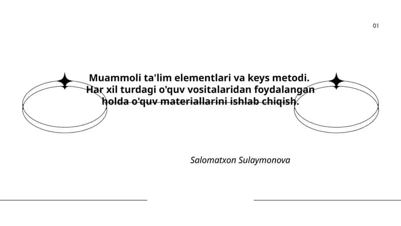 Muammoli ta'lim elementlari va keys metodi 1