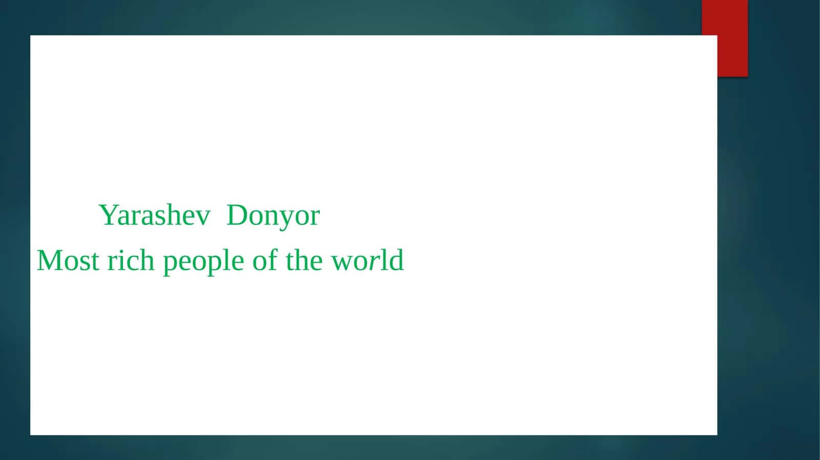 Mostrich people of the world 1
