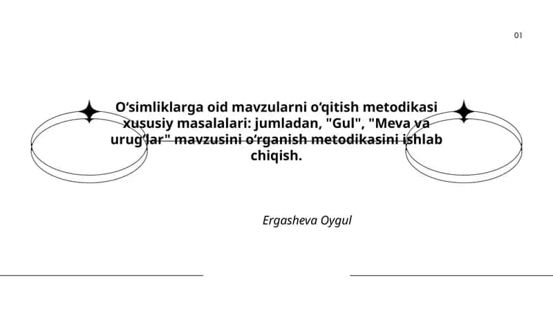 O‘simliklarga oid mavzularni o‘qitish metodikasi xususiy masalalari 1