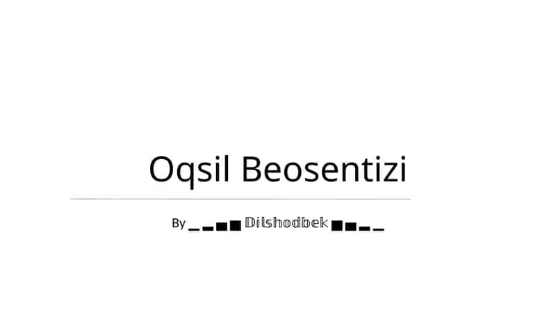 Oqsil Beosentizi 1