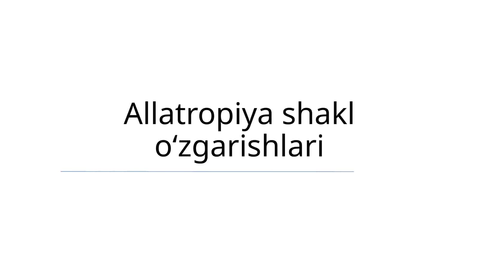 Allotropiya shakl oʻzgarishlari 1