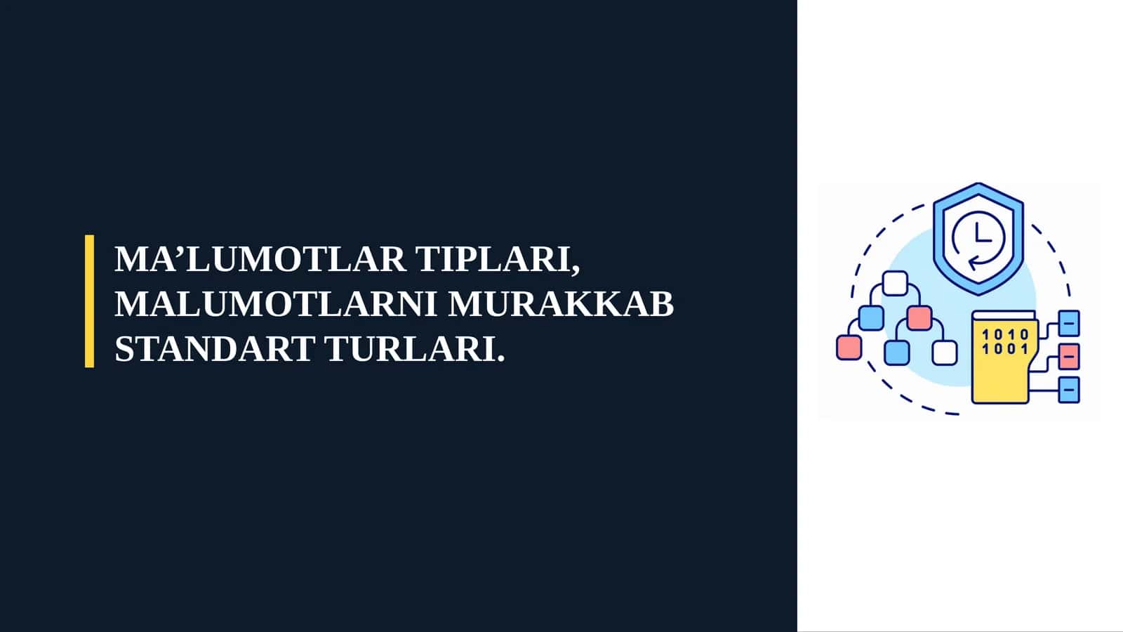 MA’LUMOTLAR TIPLARI, MALUMOTLARNI MURAKKAB STANDART TURLARI 1