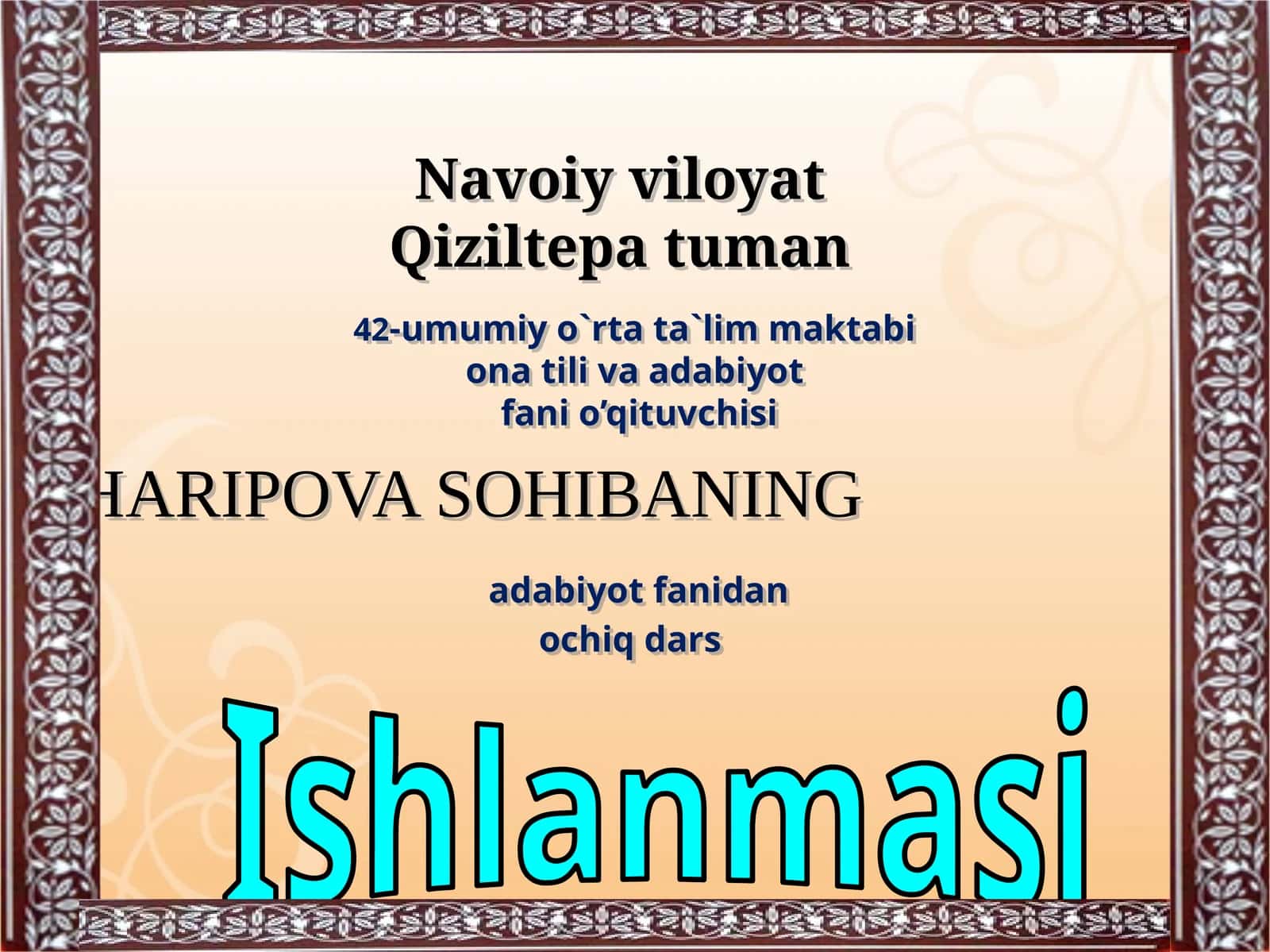 G’afur G’ulomning“ Vaqt” she’ri tahlili 1