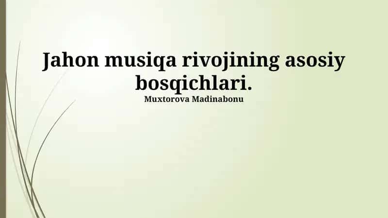 Qadimgi Sharq musiqasi 1