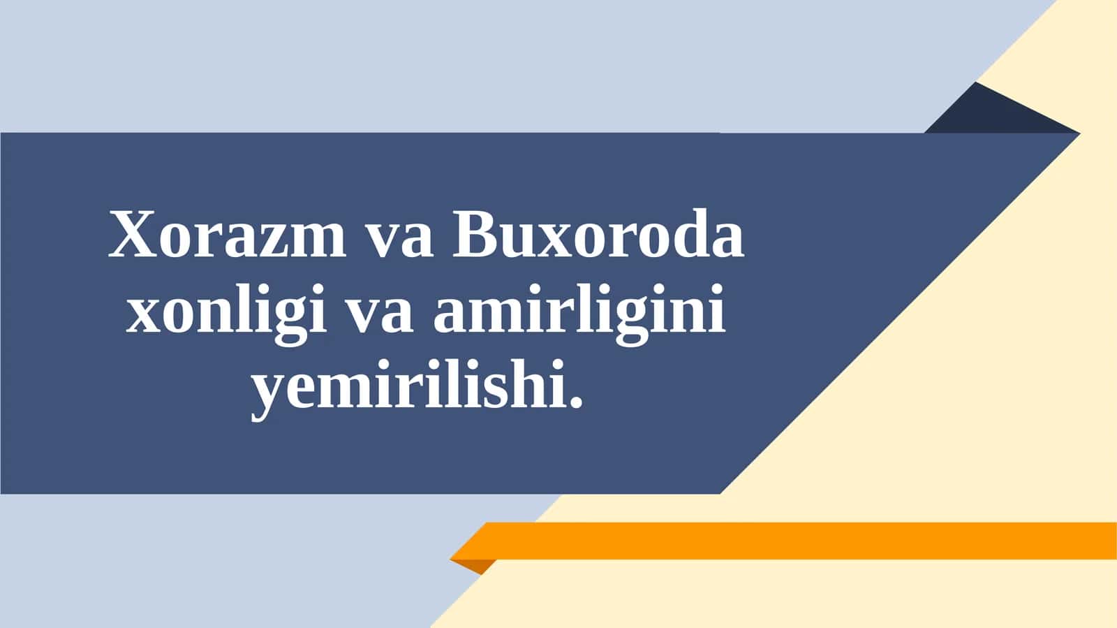 Xorazm va Buxoro daxonligi va amirligini o'z ichiga olgan edi 1