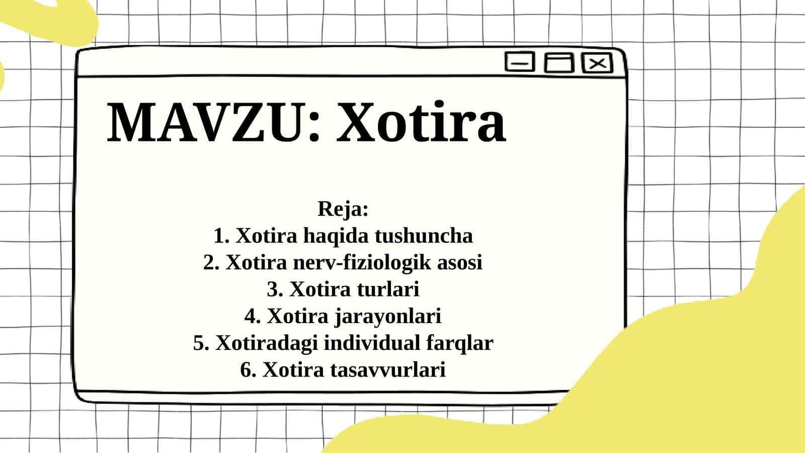 Xotira 1