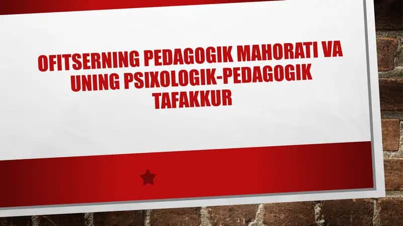 Ofitserning pedagogik mahorati va uning psixologik-pedagogik tafakkur 1